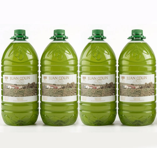 Aceite de Oliva Virgen Extra ecológico variedad Picual en garrafa de 5L - Pack de 4 unidades